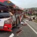 wreckage from accident on Ghanaian road