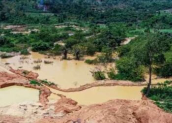 Illegal mining site in Ghana