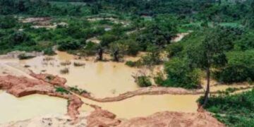Illegal mining site in Ghana
