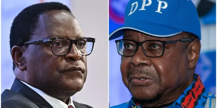 Lazarus Chakwera (L) and Peter Mutharika (R) are long-standing political rivals