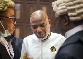 Nnamdi Kanu, the detained leader of the proscribed Indigenous People of Biafra,