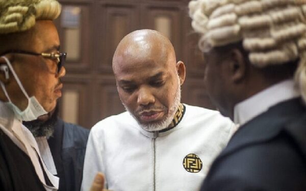 Nnamdi Kanu, the detained leader of the proscribed Indigenous People of Biafra,