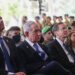 A state ceremony marking the anniversary of the Hamas terrorist attack on October 7, at Mount Herzl military cemetery in Jerusalem, on October 16, 2025. (Alex Kolomoisky/POOL)