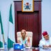 Vice President Kashim Shettima and Joy Ogah. Photo credit: Stanley Nkwocha /X