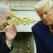 Israeli Prime Minister Benjamin Netanyahu (left) with the US President Donald Trump
