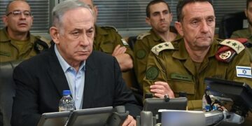 Israeli Prime Minister with his Army Chiefs