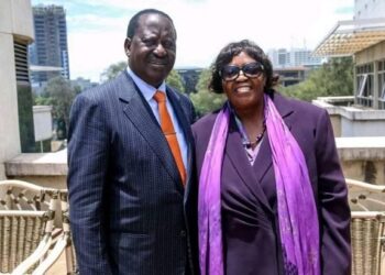 The late Raila Odinga and his sister Beryl Achieng. PHOTO/@MajimajiKenya/X