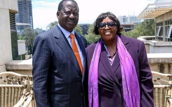 The late Raila Odinga and his sister Beryl Achieng. PHOTO/@MajimajiKenya/X