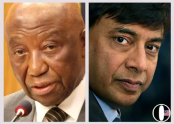 President of Liberia Joseph N. Boakai (left), having returned the 3rd Amendment to ArcelorMittal Liberia’s mineral development agreement to the IMCC, marks the second time this has happened. Right: ArcelorMittal Chairman Lakshmi Mittal