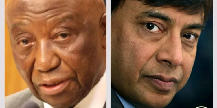 President of Liberia Joseph N. Boakai (left), having returned the 3rd Amendment to ArcelorMittal Liberia’s mineral development agreement to the IMCC, marks the second time this has happened. Right: ArcelorMittal Chairman Lakshmi Mittal