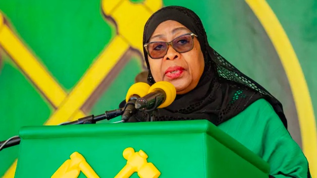 Samia Suluhu Hassan lors d'un rassemblement électoral avant les élections générales à Iringa, en Tanzanie, le 5 octobre 2025. © AP