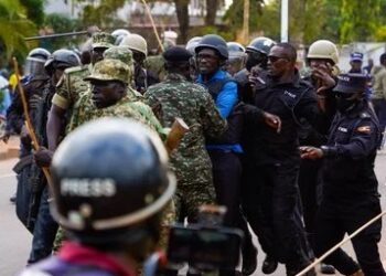 Violence scenes at Bobi Wine’s camapign on Saturday, December 6, 2025 in Gulu. PHOTO/@HEBobiwine/X