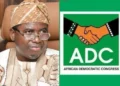 Combined photo of INEC Chairman, Joash Amupitan and ADC logo