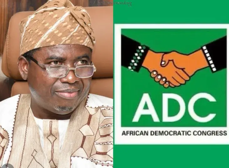 Combined photo of INEC Chairman, Joash Amupitan and ADC logo
