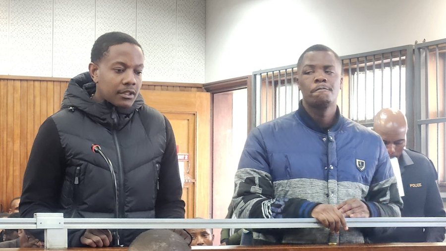 Bellarmine Chatunga Mugabe and Tobias Matonhodze appear at the Alexandra Magistrates Court on April 24, 2026 (PICTURE/Chriselda Zozi Lewis)