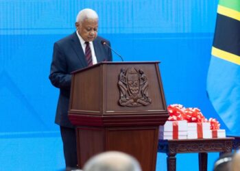 Chairperson of the Presidential Commission of Inquiry into incidents during and after the October 2025 General Election, Retired Chief Justice Mohamed Chande Othman, presents the report of the commission’s report at State House in Dar es Salaam on April 23, 2026. PHOTO | STATE HOUSE