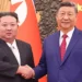 Chinese President in a handshake with the North Korea President