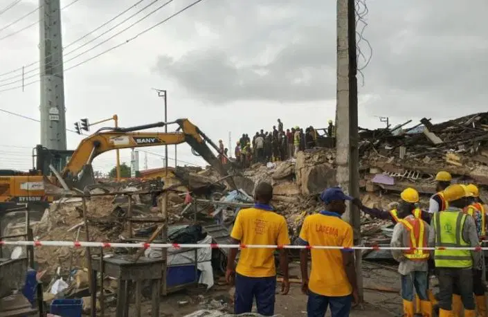 Lagos building collapse: Nine bodies recovered, 27 rescued