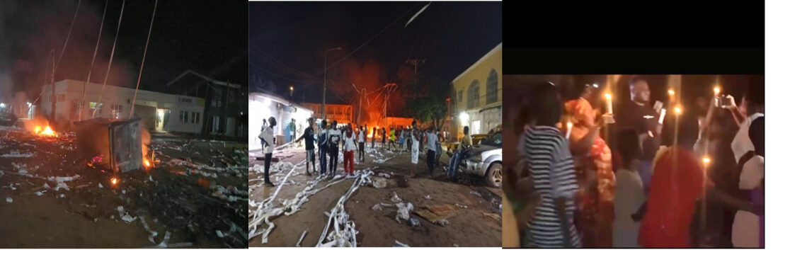 Vandalism, arson & looting occur as Gambians protest blackout in Greater Banjul