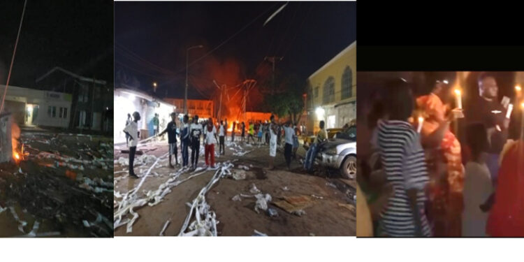 Vandalism, arson & looting occur as Gambians protest blackout in Greater Banjul