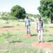 YAP personnel standing on the spots where the seedlings planted failed to survive